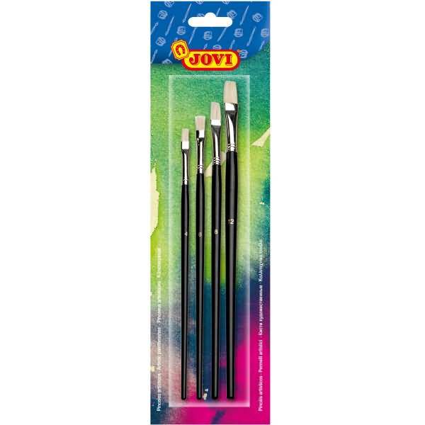 Flachpinsel-Set Nr. 4/6/8/12 VE=4 Stück Blister