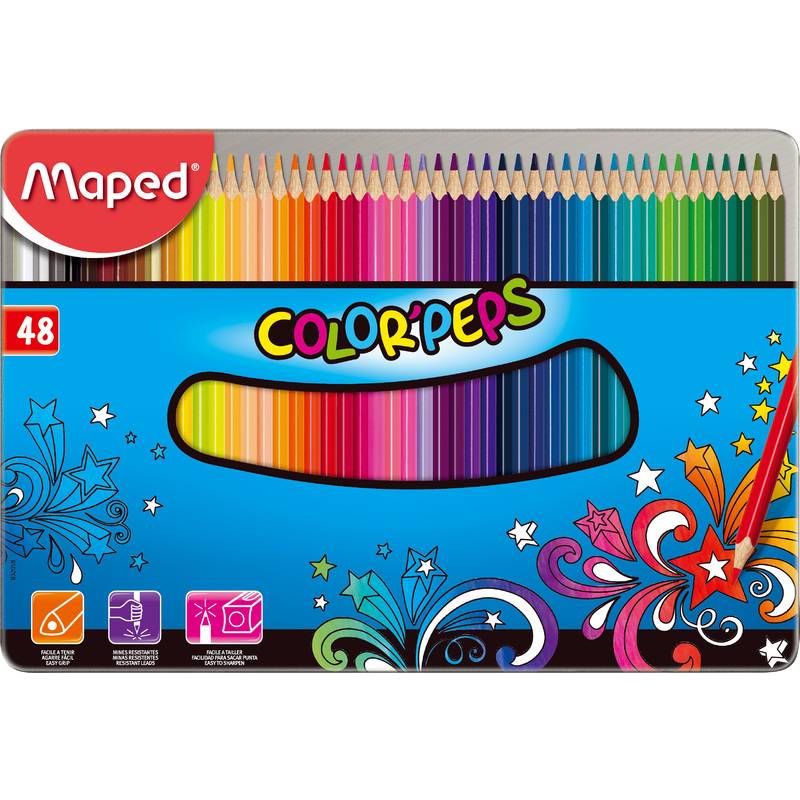 Maped Dreikant-Buntstift COLOR'PEPS, 48er Metalletui