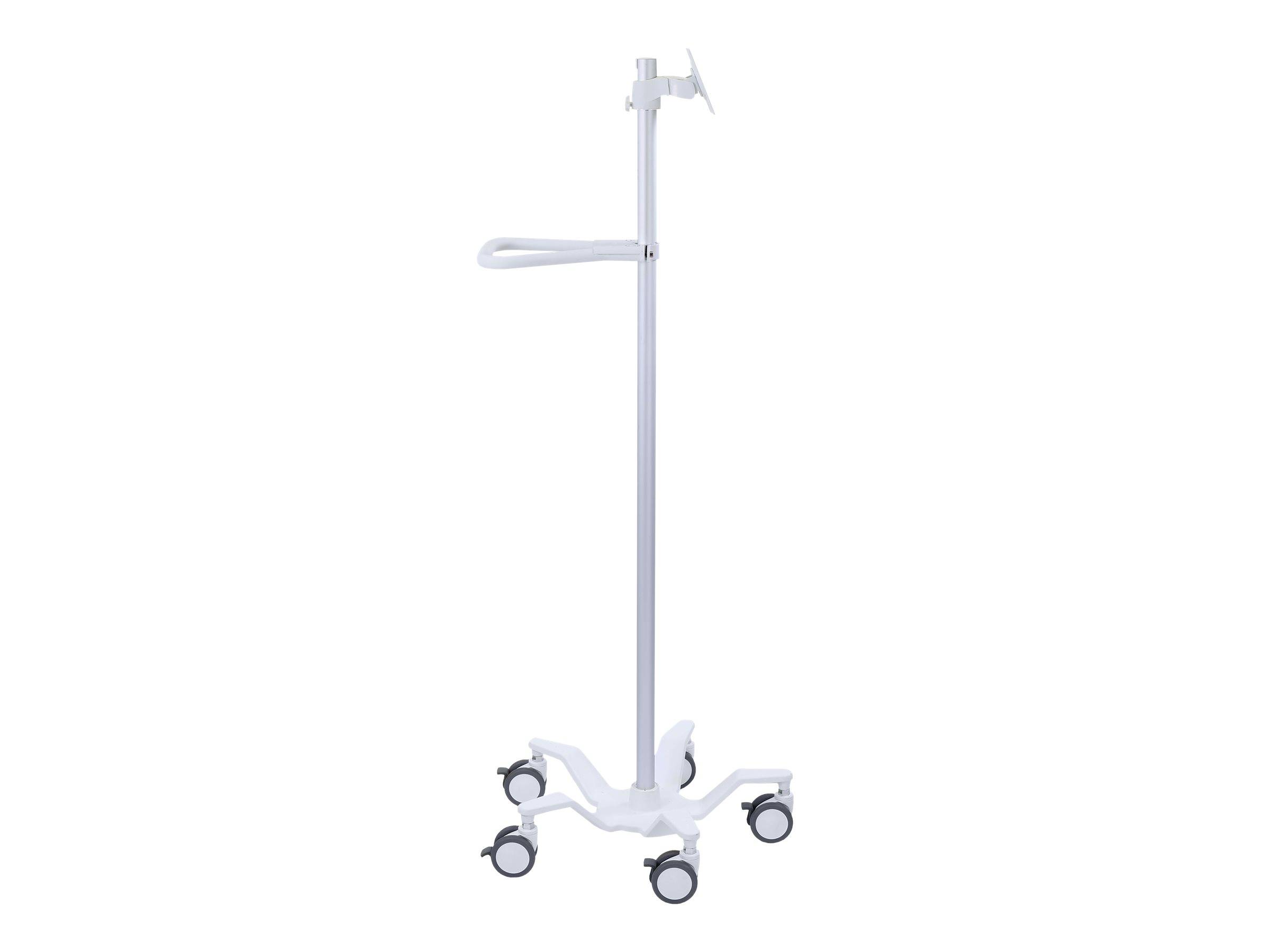 Ergotron Pole Cart - Wagen - für LCD-Display/Tablet - hochweiß - Bildschirmgröße: bis zu 61 cm (bis zu 24 Zoll)