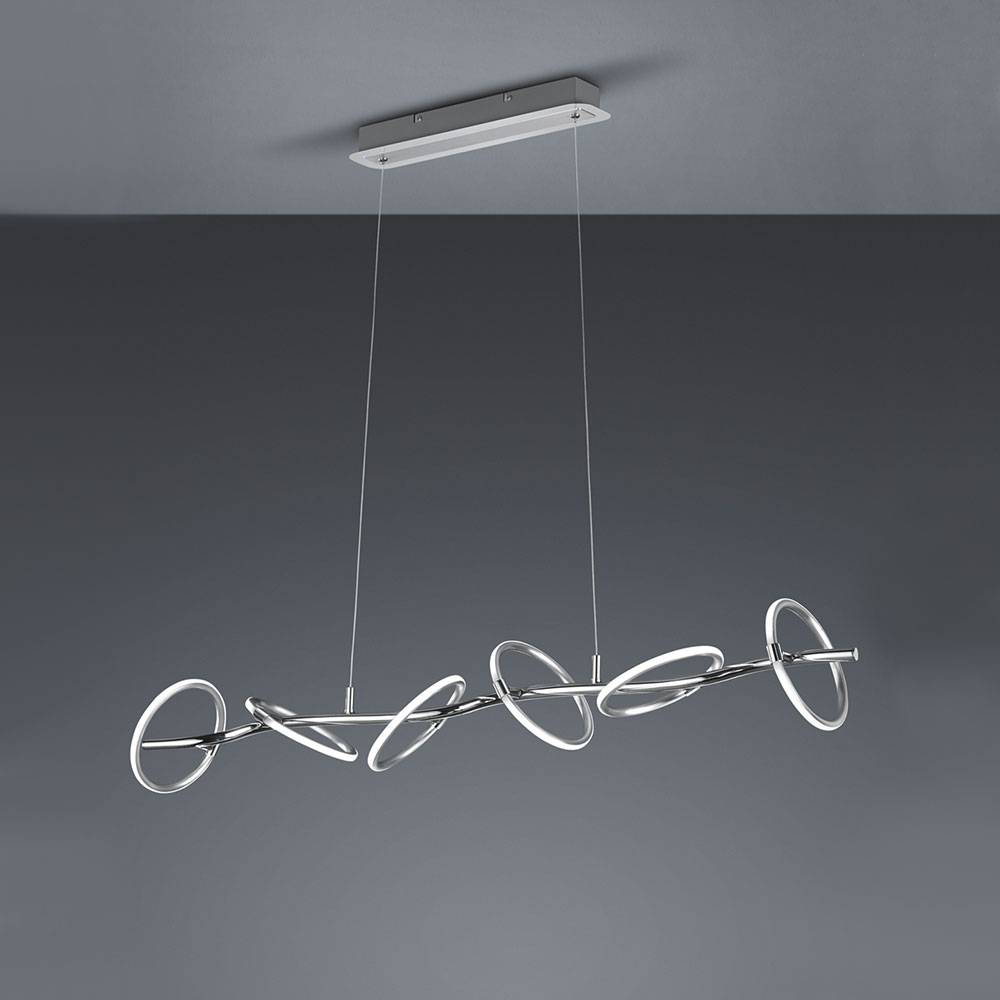 Hängeleuchte Pendelleuchte Switch Dimmer Esszimmerlampe Designleuchte Küche, schwenkbar 6 flammig, 6x LED 4,2W 450Lm 3000K, HxBxT 150x115x17 cm