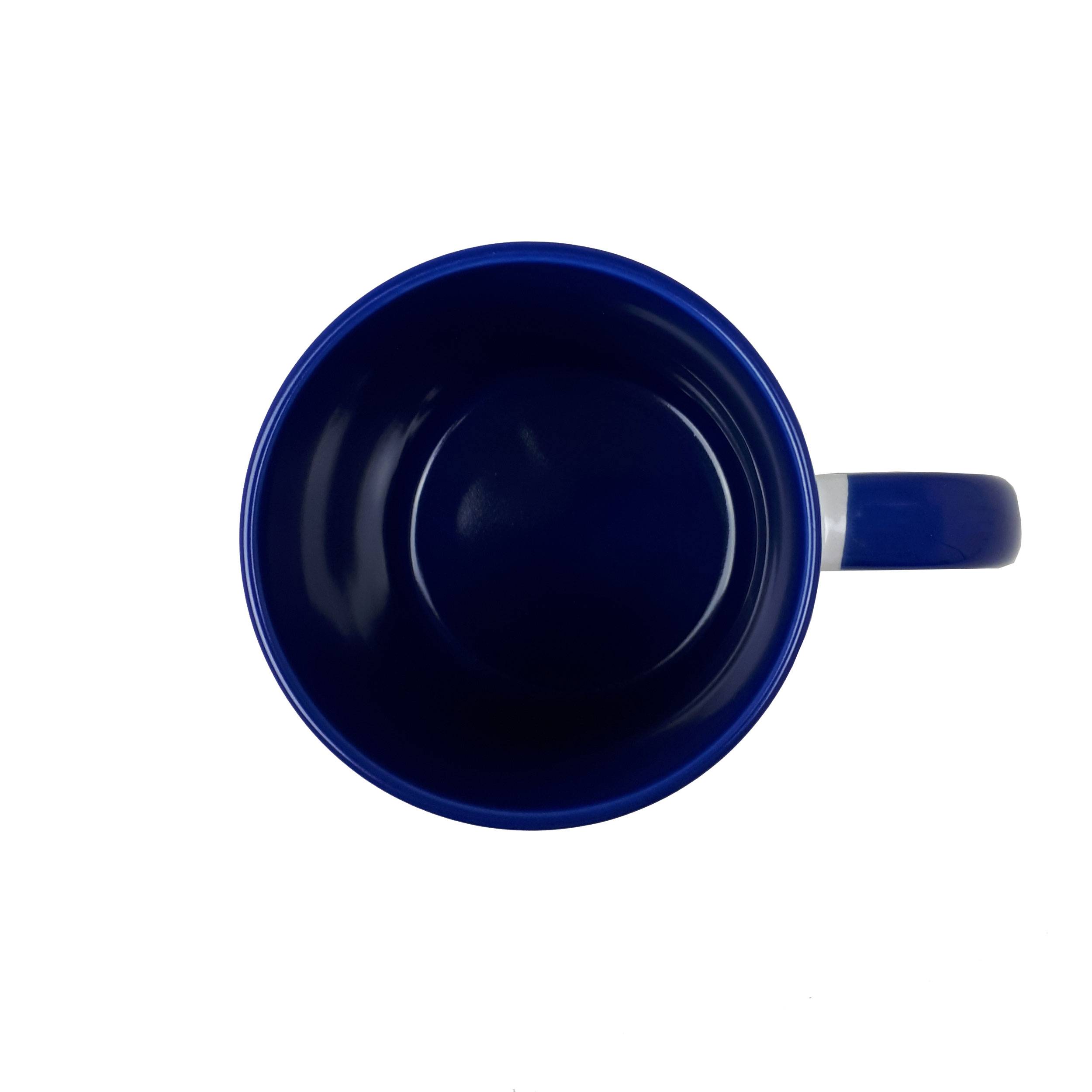 Sublimations Tassen Becher 36 Stück WEISS - HENKEL navy blue einzeln verpackt