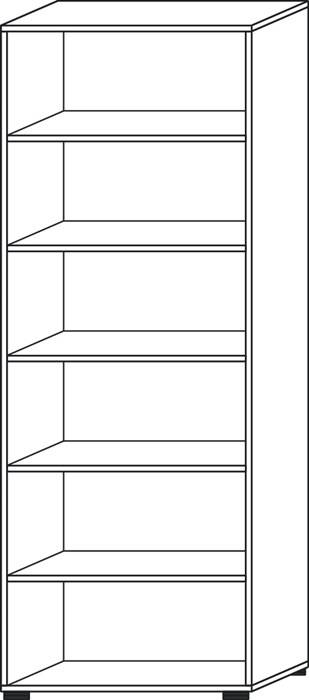 Regal Teda-Z H2156xB800xT400mm Ahorndekor 6 OH