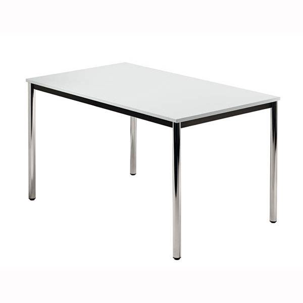 Besprechungstisch Rundfuß 120x80 Grau/Chrom
