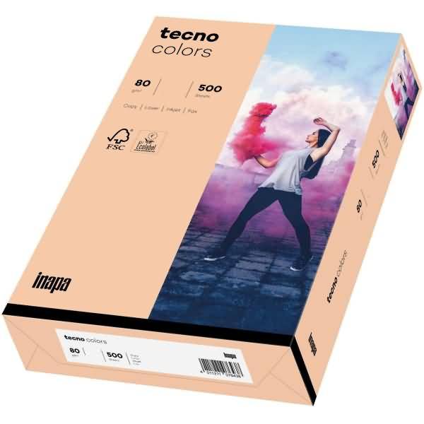 Multifunktionspapier tecno colors Pastell A3 80 g/qm VE=500 Blatt lachs