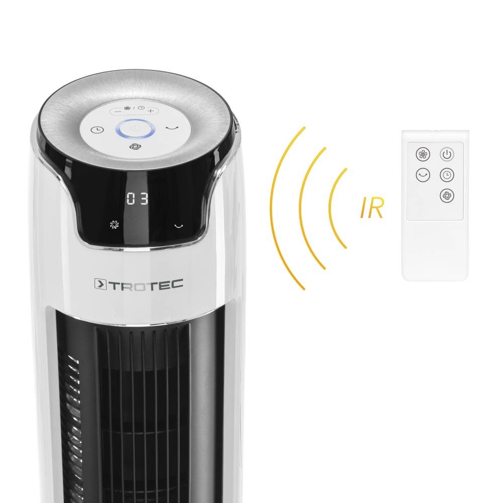 Design-Turmventilator mit Fernbedienung TVE 40 T mit 60° Oszillation | 45 W