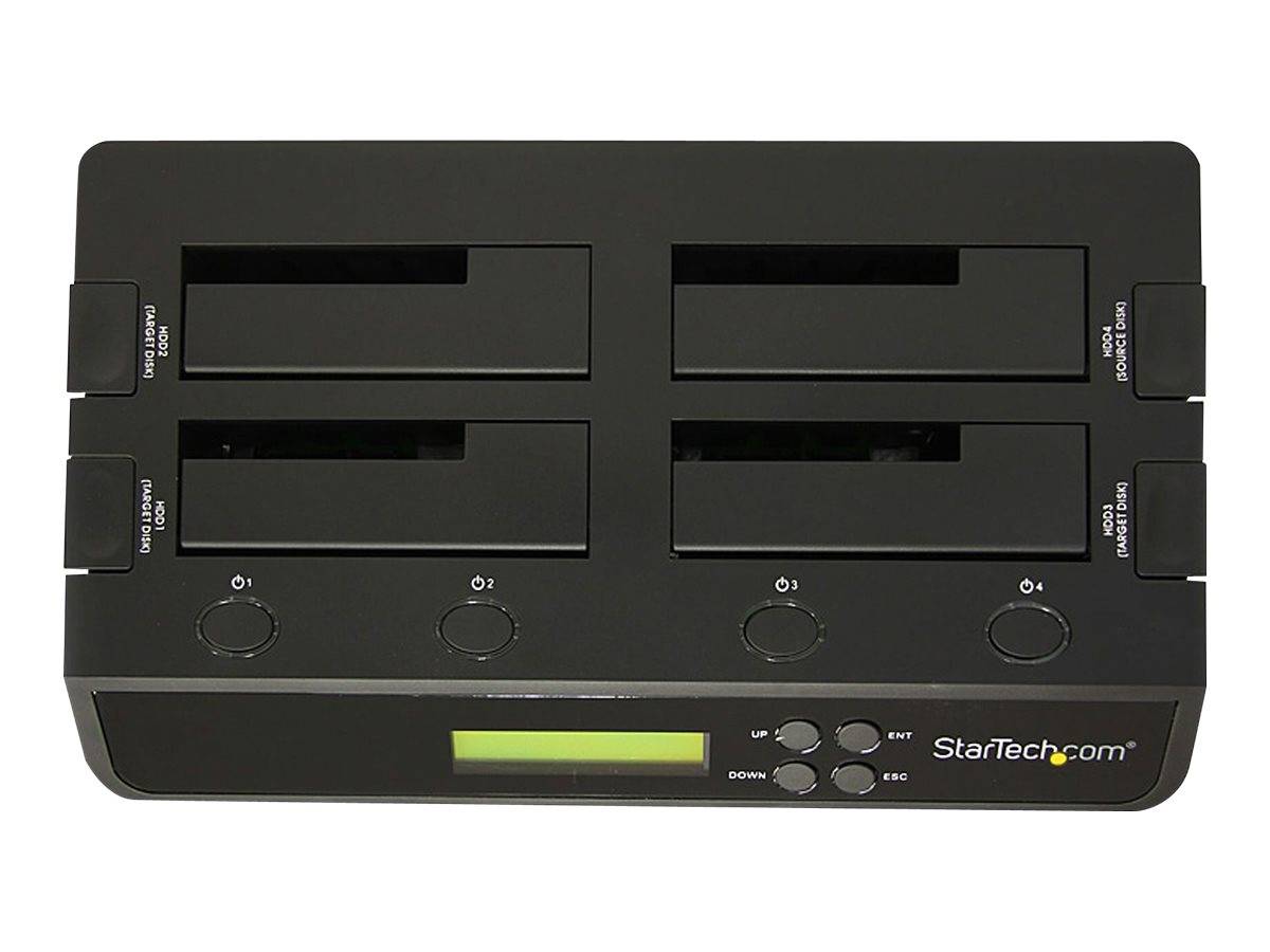StarTech.com 4 Bay Festplatten Kopierstation USB 3.0 / eSATA auf SATA - HDD 1:3 Duplikator - Standalone Festplattenklone