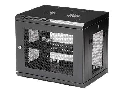 StarTech.com RK9WALM Serverschrank (9HE, zur Wandmontage, mit Scharnier, 38cm tief, Netzwerkschrank)