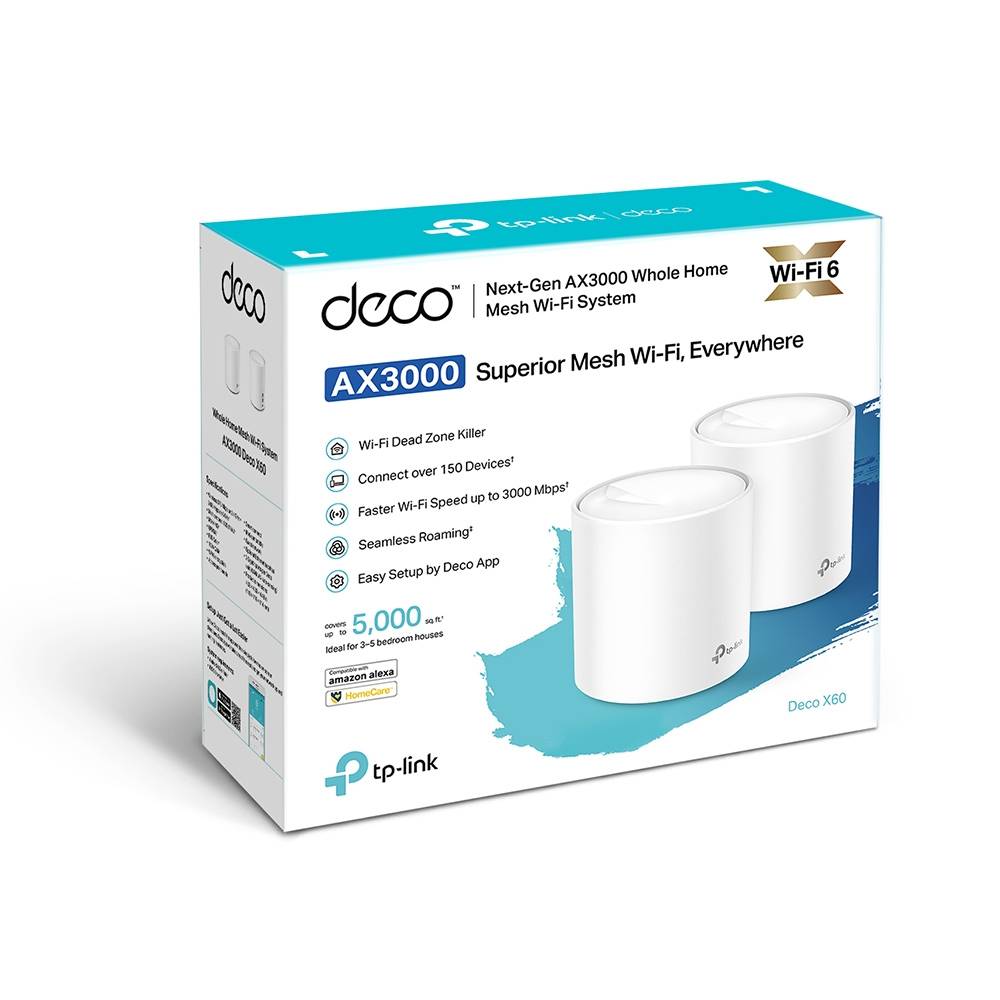 TP-Link Deco X60 - WLAN-System - (2 Router) - Netz 1GbE