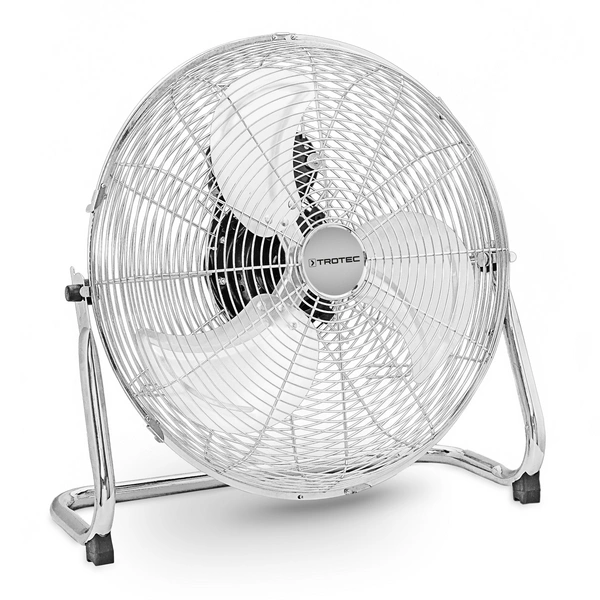 TROTEC Bodenventilator TVM 18 – 100 Watt, Neigungswinkel 110°, 3 Stufen, Ø 45 cm, kippfester Stand, leise, Silber TROTEC Bodenventilator TVM 18 – 100 Watt, Neigungswinkel 110°, 3 Stufen, Ø 45 cm, kippfester Stand, leise, Silber