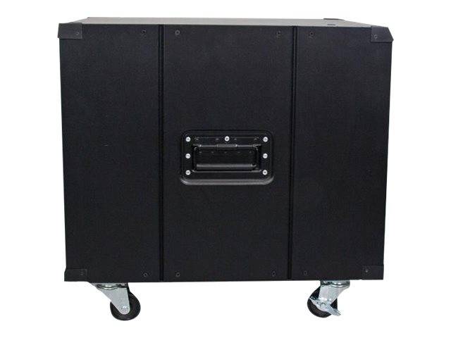 StarTech.com Mobiles Server Rack mit Griffen - rollbarer Serverschrank / Netzwerschrank - 9HE - Schrank - Schwarz - 9U - 58.4 cm (23")