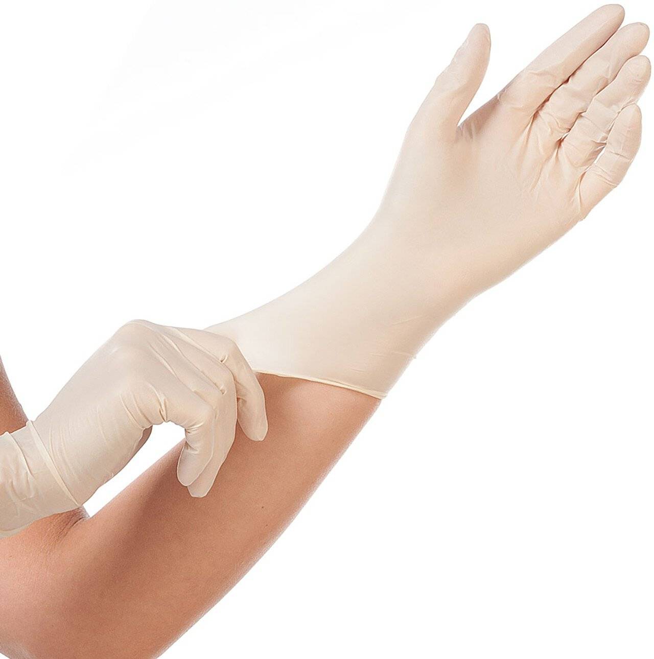 Hygostar Latexhandschuh GRIP, weiß, puderfrei, Größe M