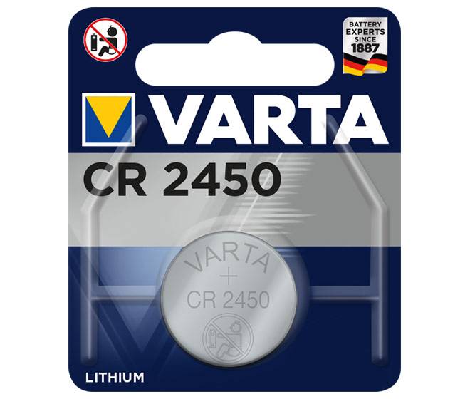 VARTA Batterie Lithium, Knopfzelle, CR2450, 3V