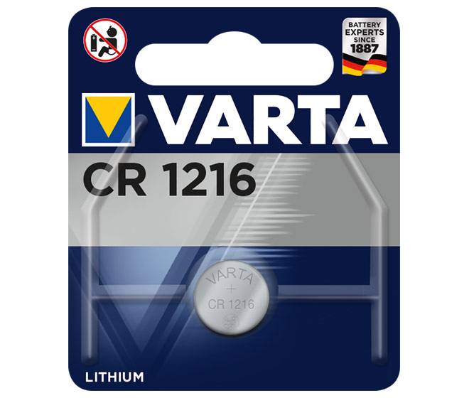 Batterie Lithium, Knopfzelle, CR1216, 3V