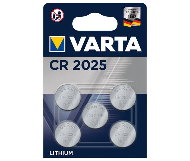 Batterie Lithium, Knopfzelle, CR2025, 3V