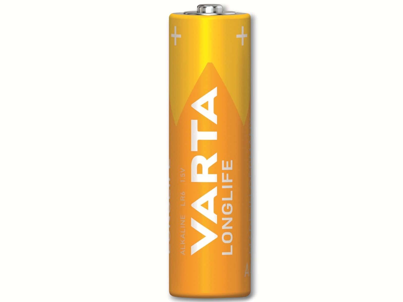 VARTA Batterie Alkaline, Mignon, AA, LR06, 1.5V, Longlife, 8 Stück