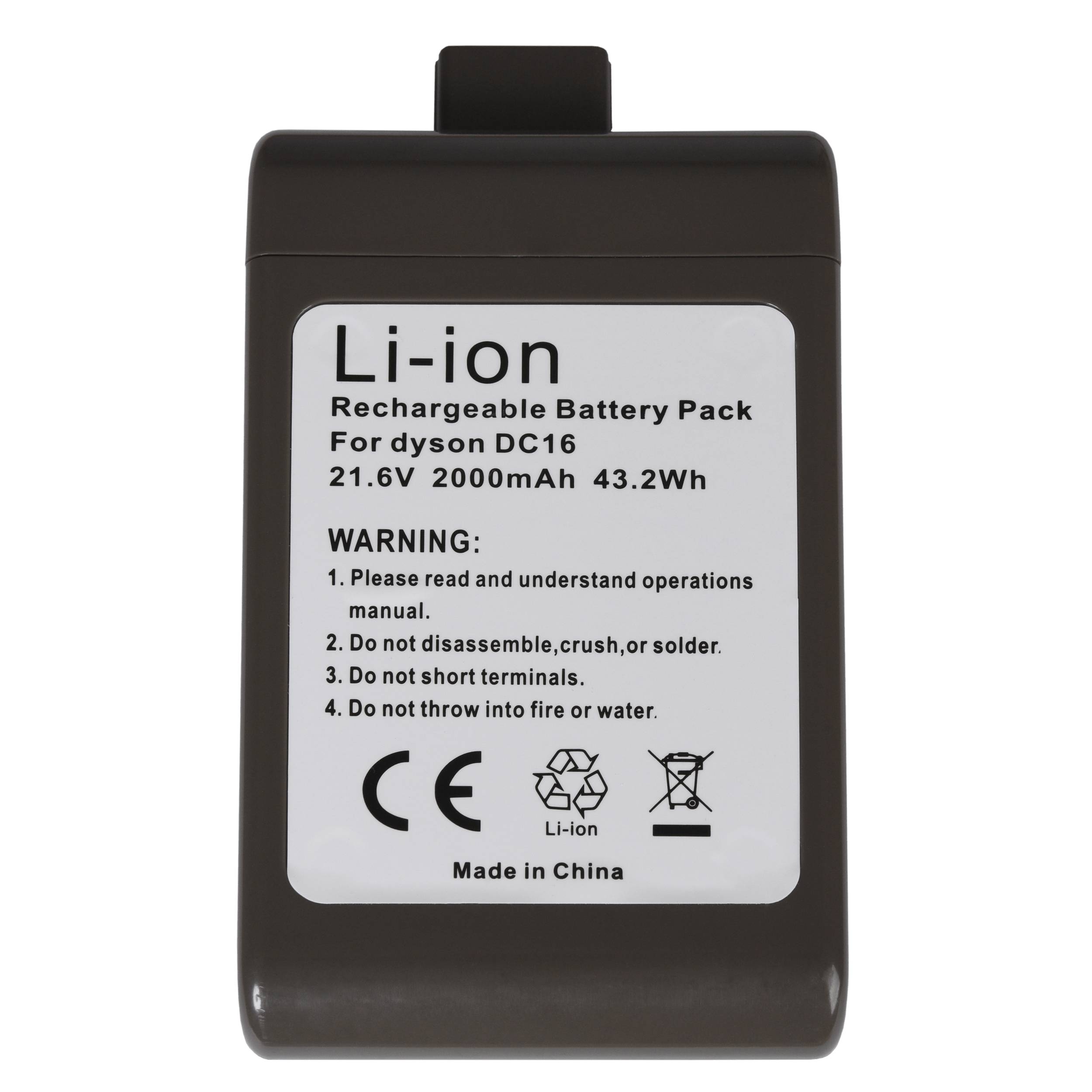 Akku 21,6V 2.0Ah LI-ION für Dyson DC16, DC16 Root 6, DC16 Animalpro / BP-01