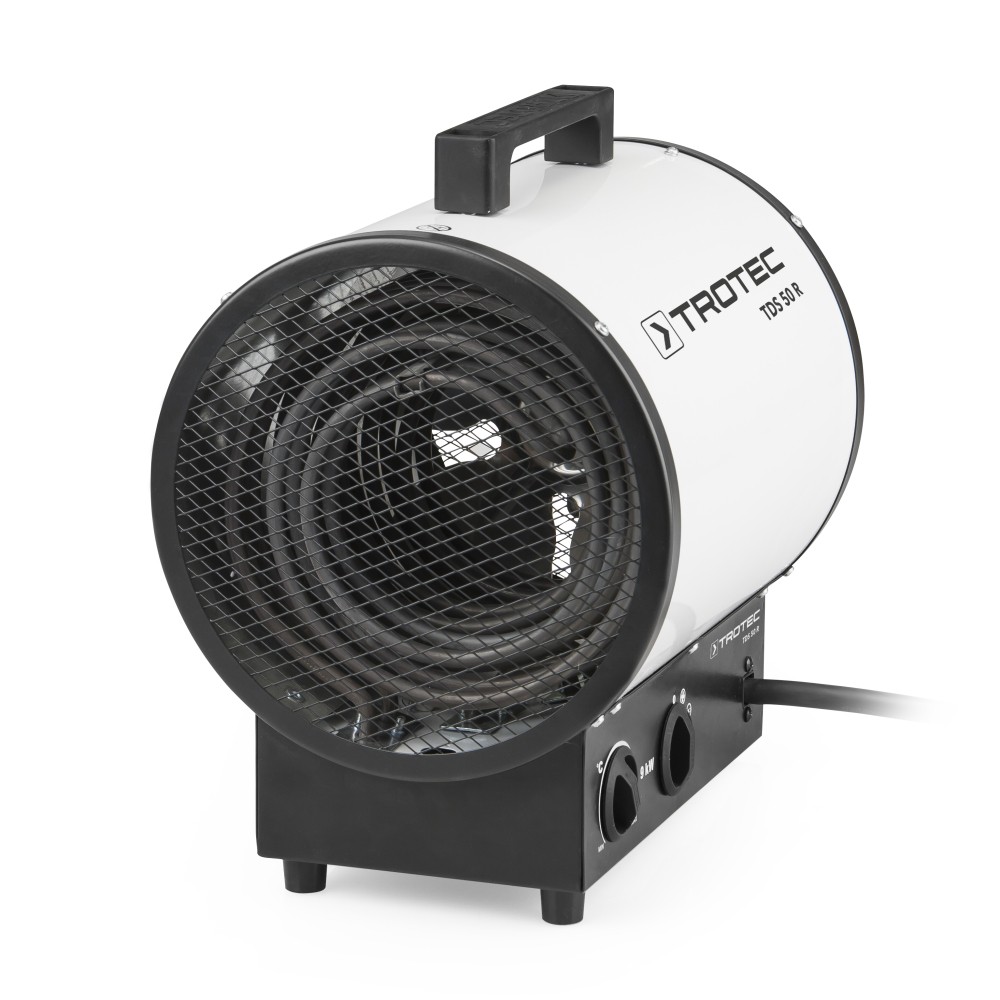 TROTEC Elektroheizer TDS 50 R mit 9 kW Heizlüfter Heizgerät Bauheizer mit integriertem Thermostat, Überhitzungsschutz