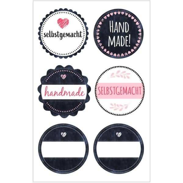 Deko-Sticker Motiv 2 selbstklebend Tafellook rund VE=3 Blatt