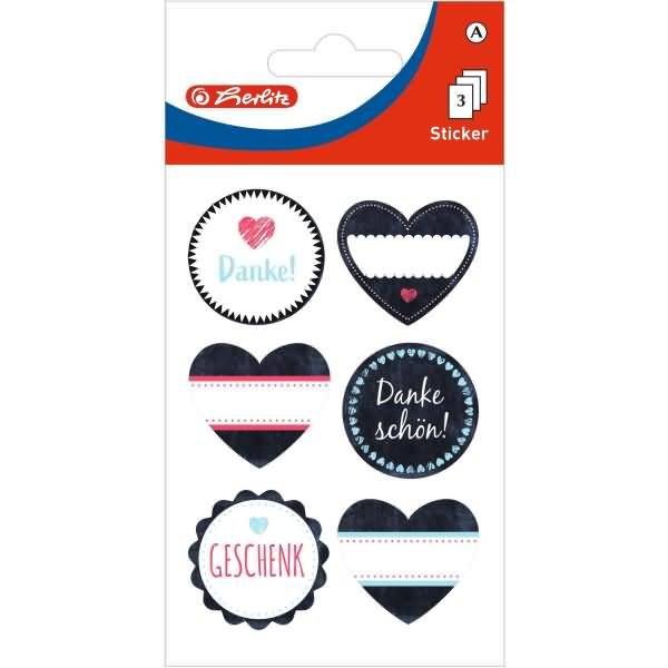 Deko-Sticker Motiv 3 selbstklebend Tafellook mix VE=3 Blatt