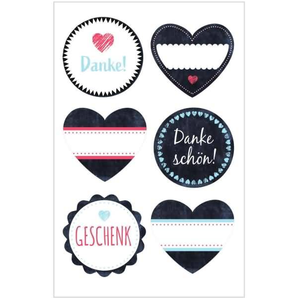 Deko-Sticker Motiv 3 selbstklebend Tafellook mix VE=3 Blatt