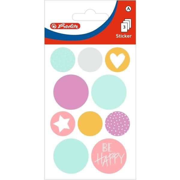 Deko-Sticker Motiv 18 selbstklebend Kreise VE=3 Blatt