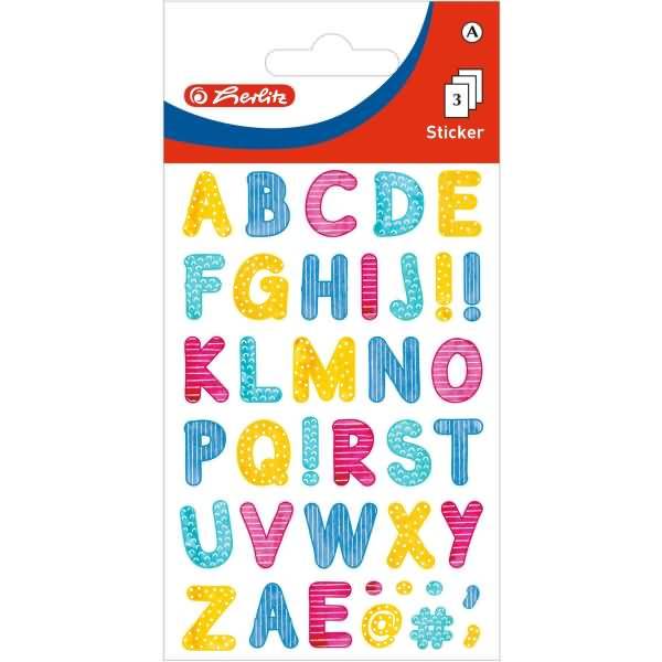 Deko-Sticker Motiv 24 selbstklebend Buchstaben VE=3 Blatt