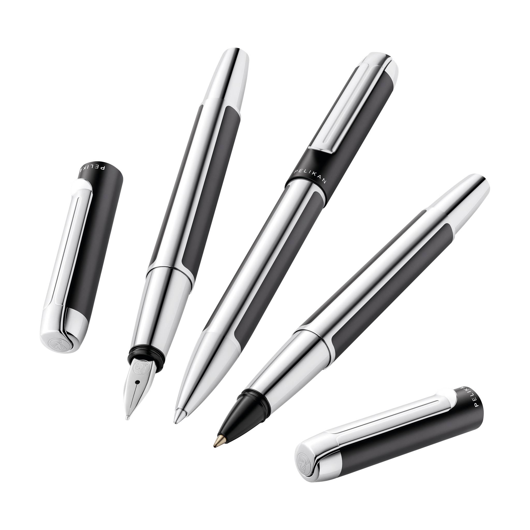 Pelikan Pura K40, Clip, Kugelschreiber mit Druckeinzugsmechanik, Nachfüllbar, Schwarz, 1 Stück(e)