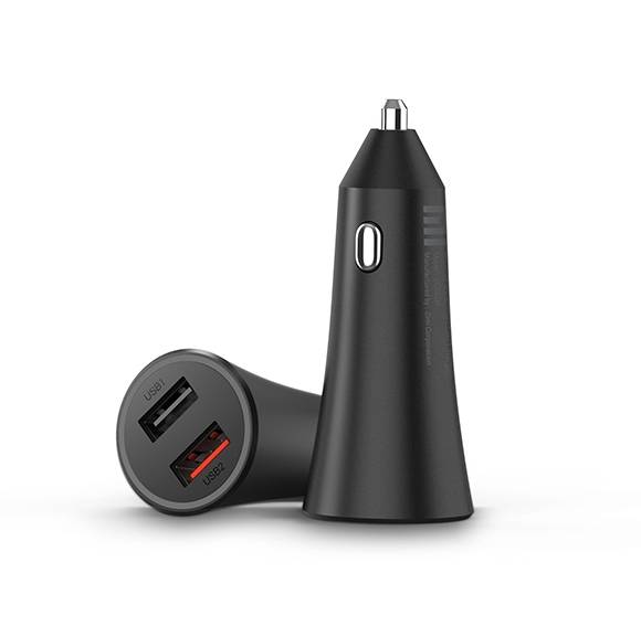 Xiaomi Mi - Auto-Netzteil - 37 Watt - 3 A - Fast Charge - 2 Ausgabeanschlussstellen (2 x USB)