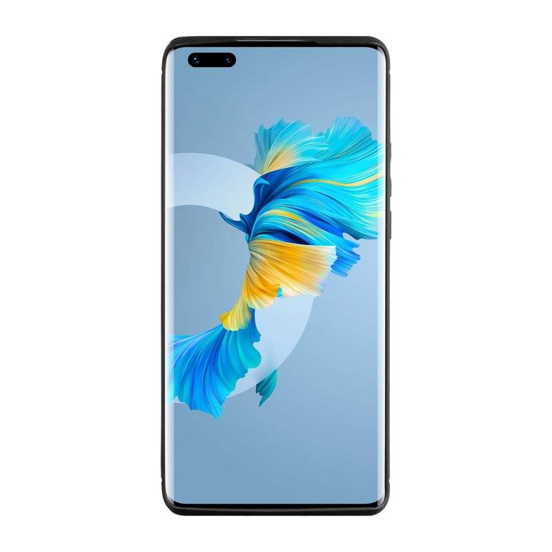 cofi1453® Silikon Hülle Carbon kompatibel mit HUAWEI MATE 40 PRO Case TPU Soft Handyhülle Cover Schutzhülle Schwarz