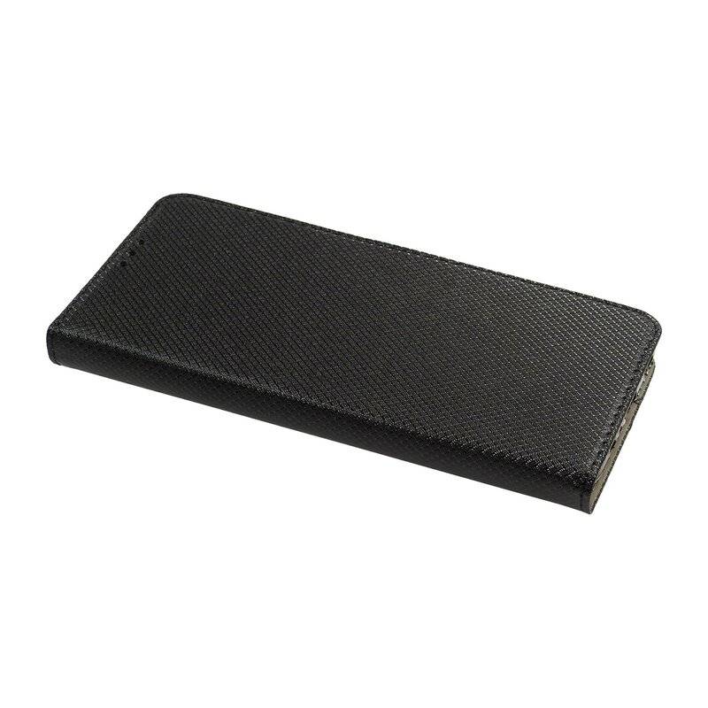 Buch Tasche "Smart" für SAMSUNG GALAXY A12 (A125F) Handy Hülle Etui Schutzhülle mit Standfunktion, Kartenfach Schwarz