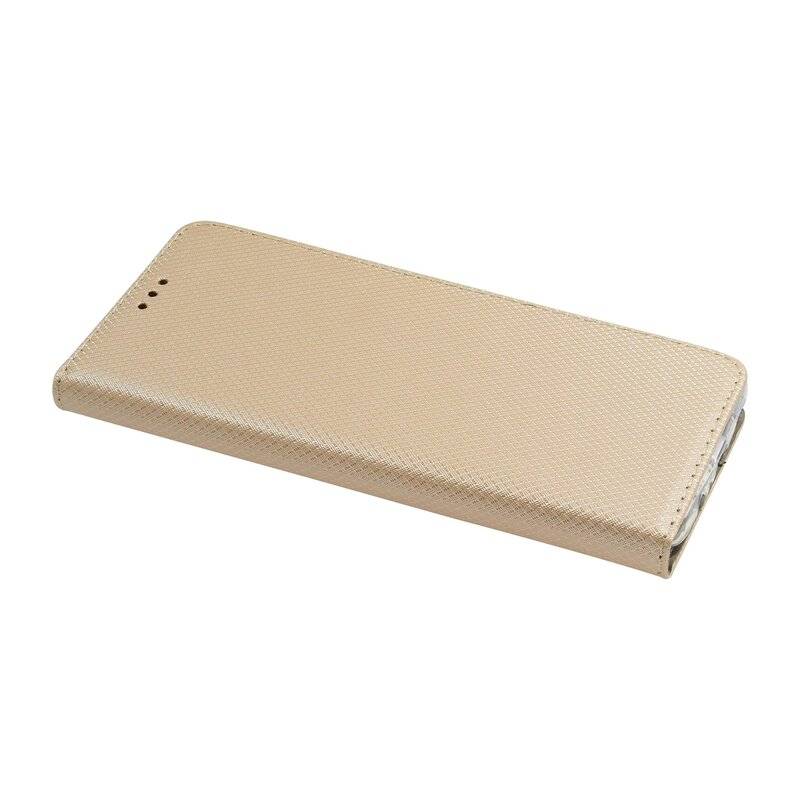 Buch Tasche "Smart" für SAMSUNG GALAXY A12 (A125F) Handy Hülle Etui Schutzhülle mit Standfunktion, Kartenfach Gold