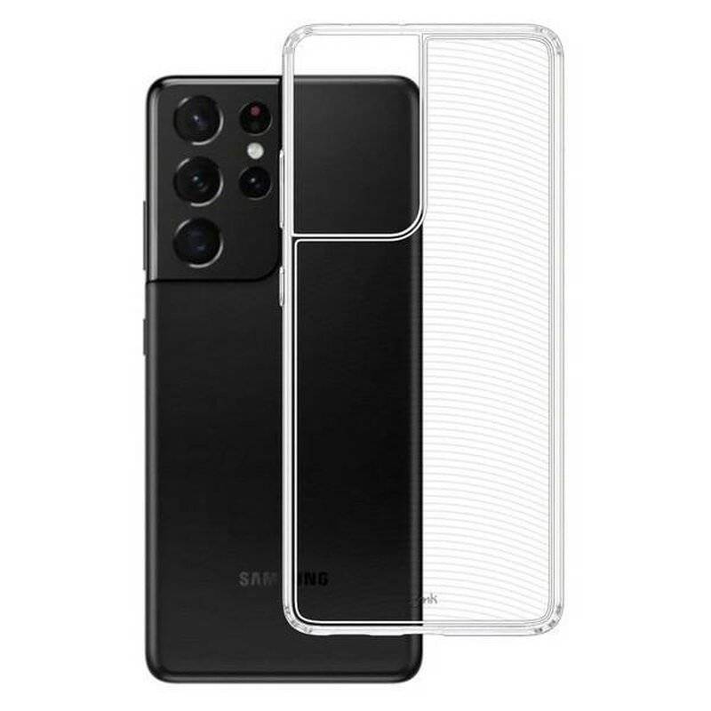 Silikon Hülle Basic für Samsung Galaxy S21 Ultra (G998B) Case TPU Soft Handy Cover Schutz Transparent