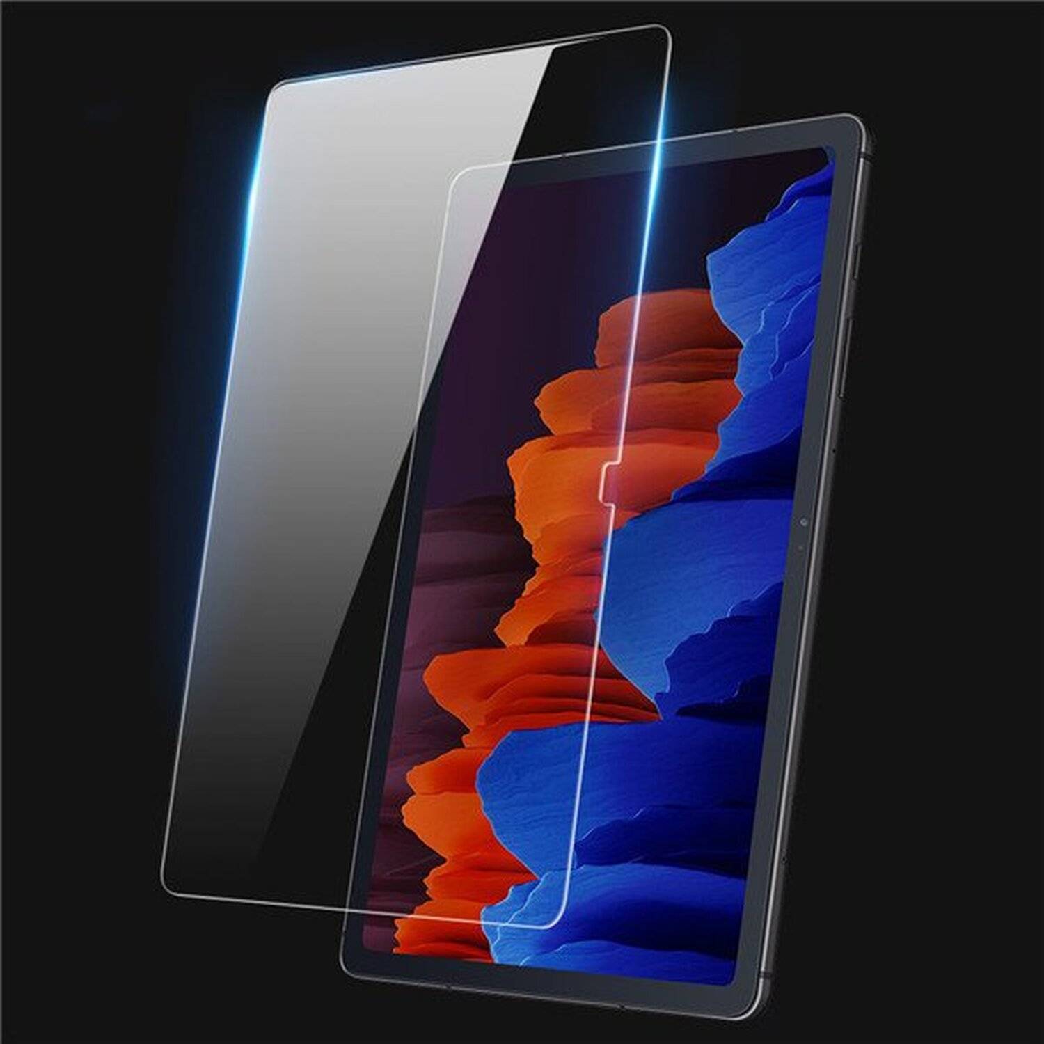 cofi1453 Schutz Glas Schutz Display Folie kompatibel mit SAMSUNG TAB S7+ 12.4" Tablet Tempered Glass 9H