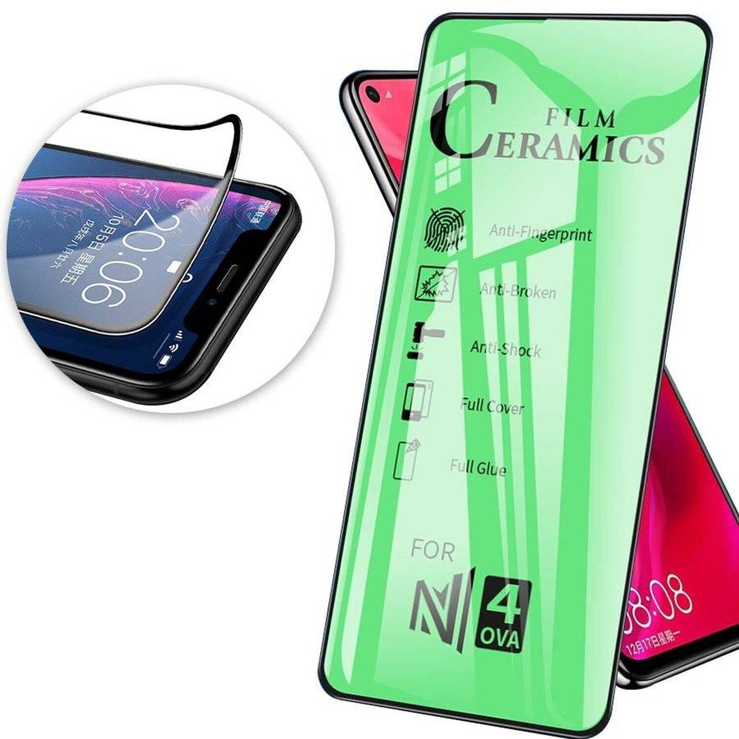Schutzglas 9H Full Covered Keramik für Samsung Galaxy S20 FE (G780F) Premium Tempered Glas Schutz Folie Anti-Finger
