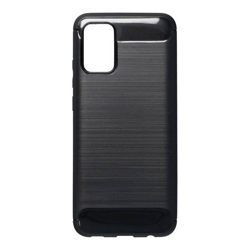 Silikon Hülle Bumper Carbon für SAMSUNG GALAXY A02s (A025F) Case TPU Soft Handyhülle Cover Schutzhülle Schwarz