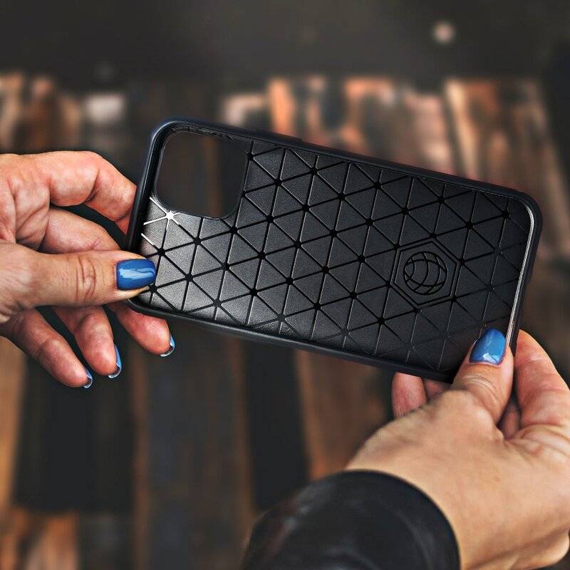 Silikon Hülle Bumper Carbon für SAMSUNG GALAXY A02s (A025F) Case TPU Soft Handyhülle Cover Schutzhülle Schwarz