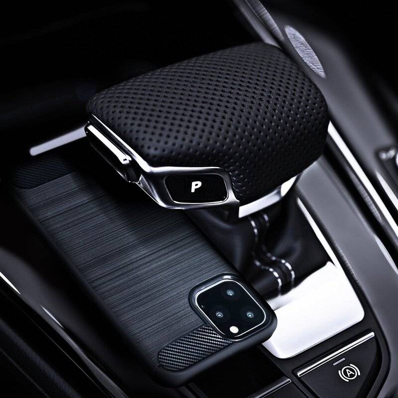 Silikon Hülle Bumper Carbon für SAMSUNG GALAXY A02s (A025F) Case TPU Soft Handyhülle Cover Schutzhülle Schwarz