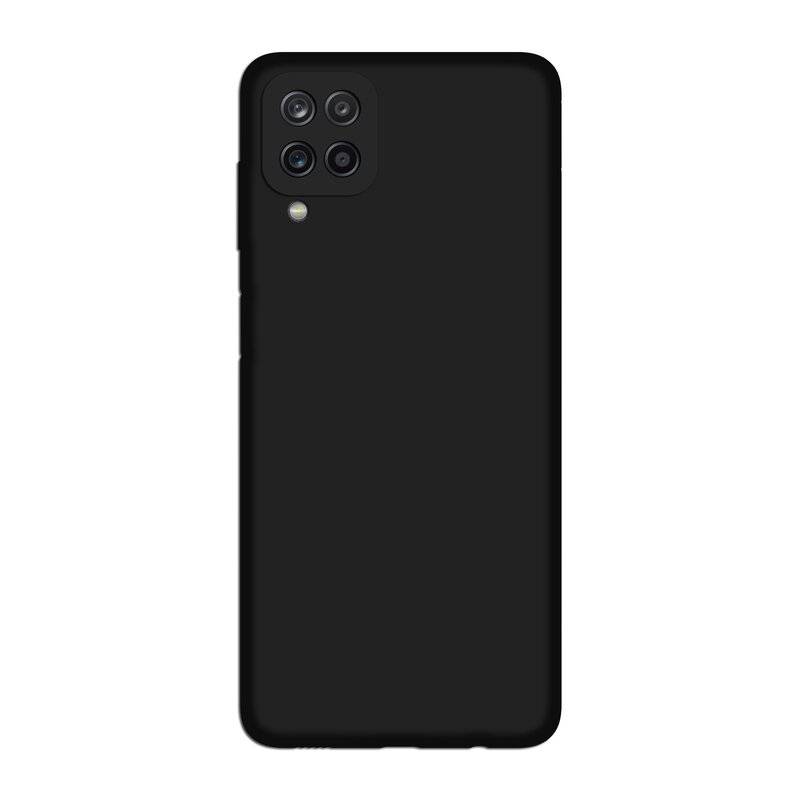 cofi1453® Silikon Hülle Basic kompatibel mit SAMSUNG GALAXY A12 ( A125F ) Case TPU Soft Handy Cover Schutz Schwarz