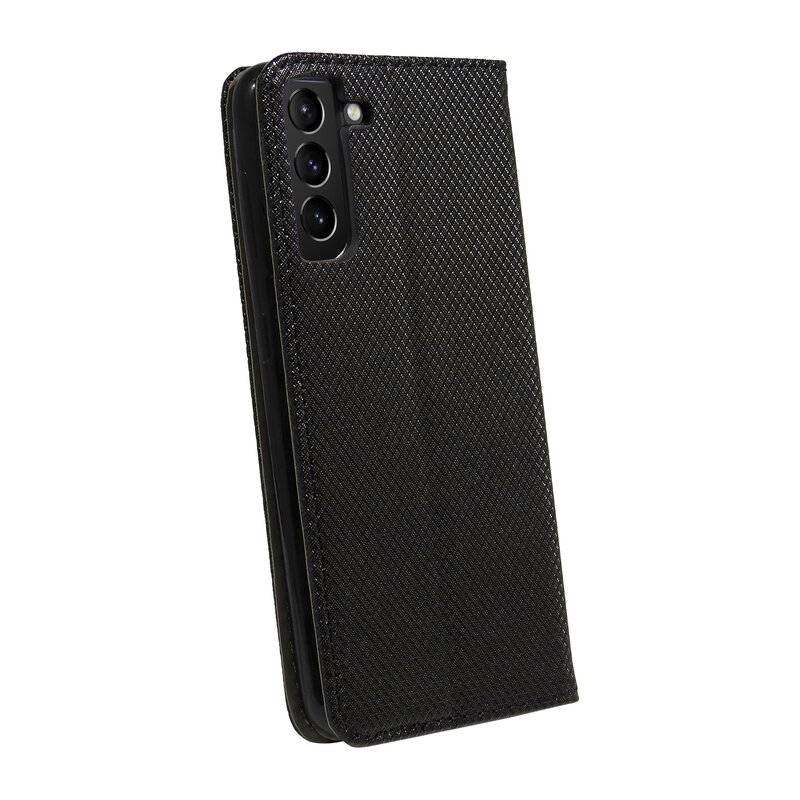 Buch Tasche "Smart" für SAMSUNG GALAXY S21 PLUS ( G996F ) Handy Hülle Schutzhülle mit Standfunktion, Kartenfach Schwarz