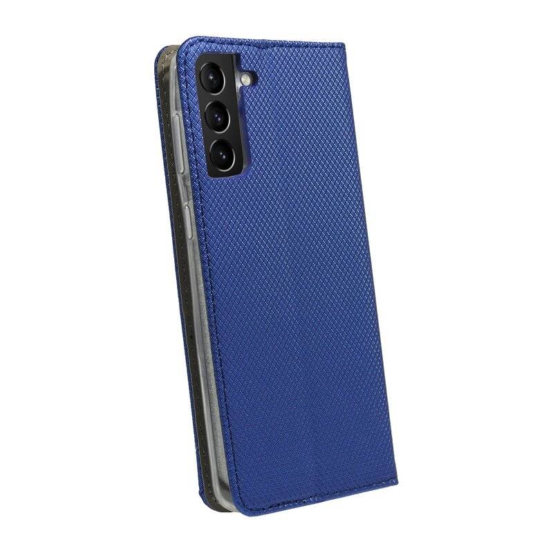 Buch Tasche "Smart" für SAMSUNG GALAXY S21 PLUS ( G996F ) Handy Hülle Schutzhülle mit Standfunktion, Kartenfach Blau