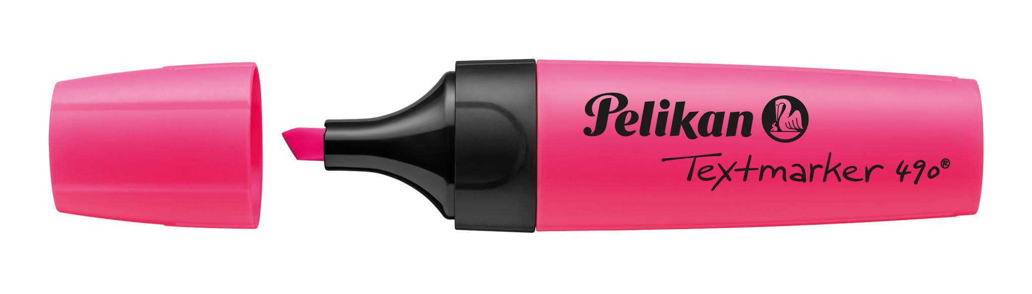 Pelikan Textmarker 490, 4 Stück(e), Grün, Orange, Pink, Gelb, Multi, Tinte auf Wasserbasis, Box
