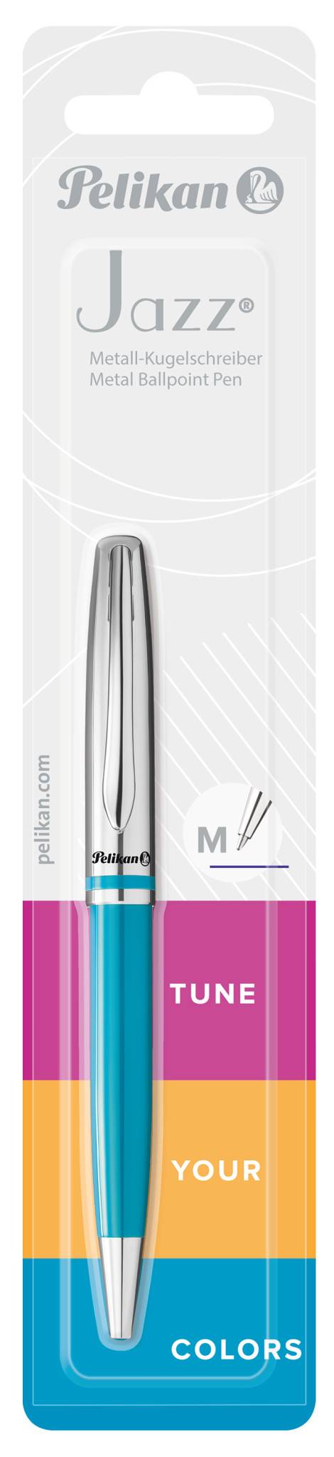 Pelikan Jazz Classic K35, Clip, Kugelschreiber mit Druckeinzugsmechanik, Nachfüllbar, Blau, 1 Stück(e), Medium