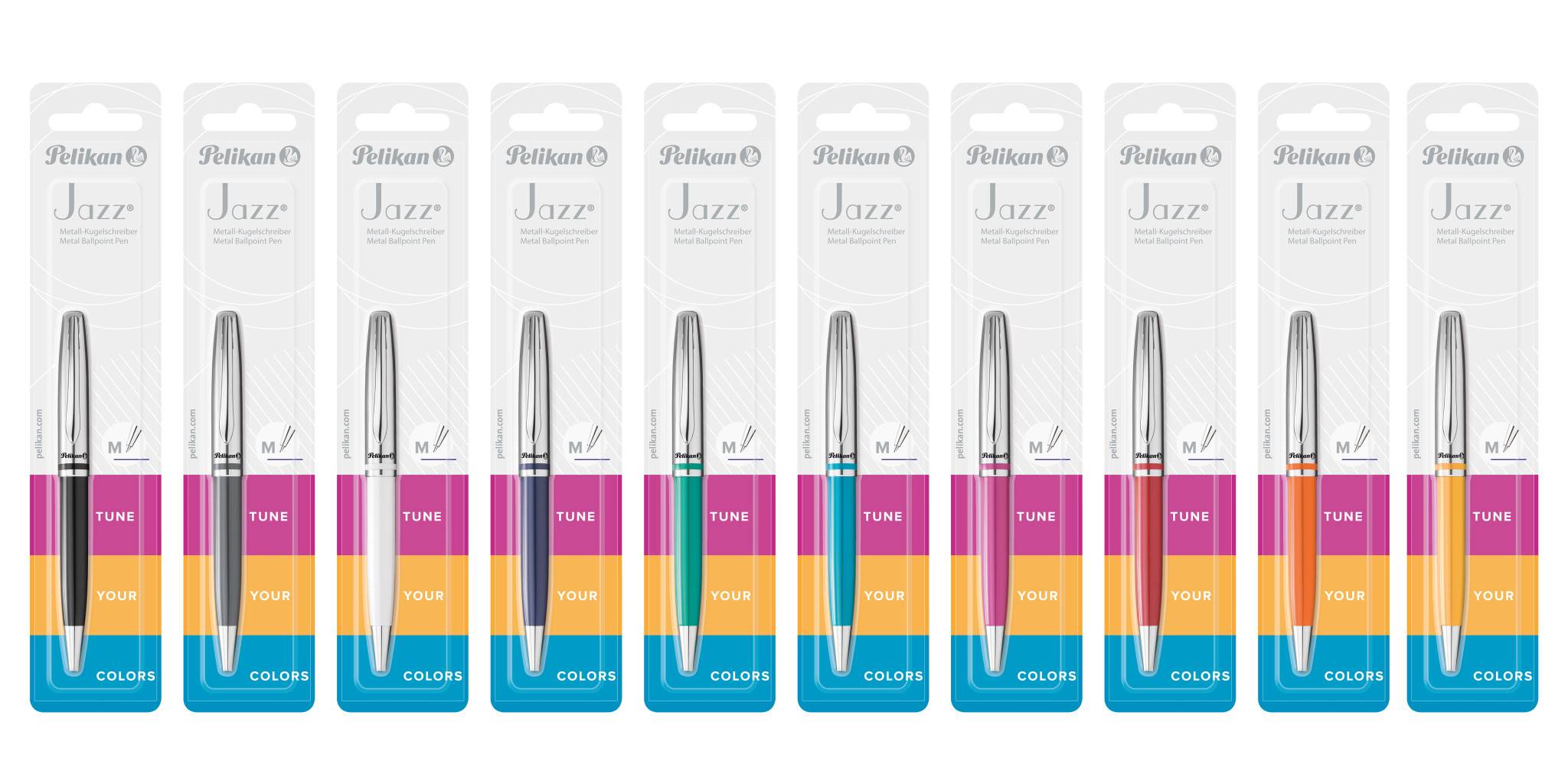 Pelikan Jazz Classic K35, Clip, Kugelschreiber mit Druckeinzugsmechanik, Nachfüllbar, Blau, 1 Stück(e), Medium