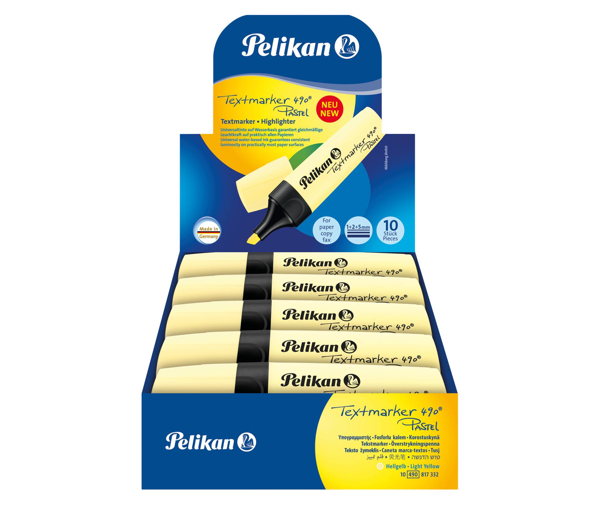 Pelikan 817332, 10 Stück(e), Gelb, Meißel, Gelb, Deutschland, Box