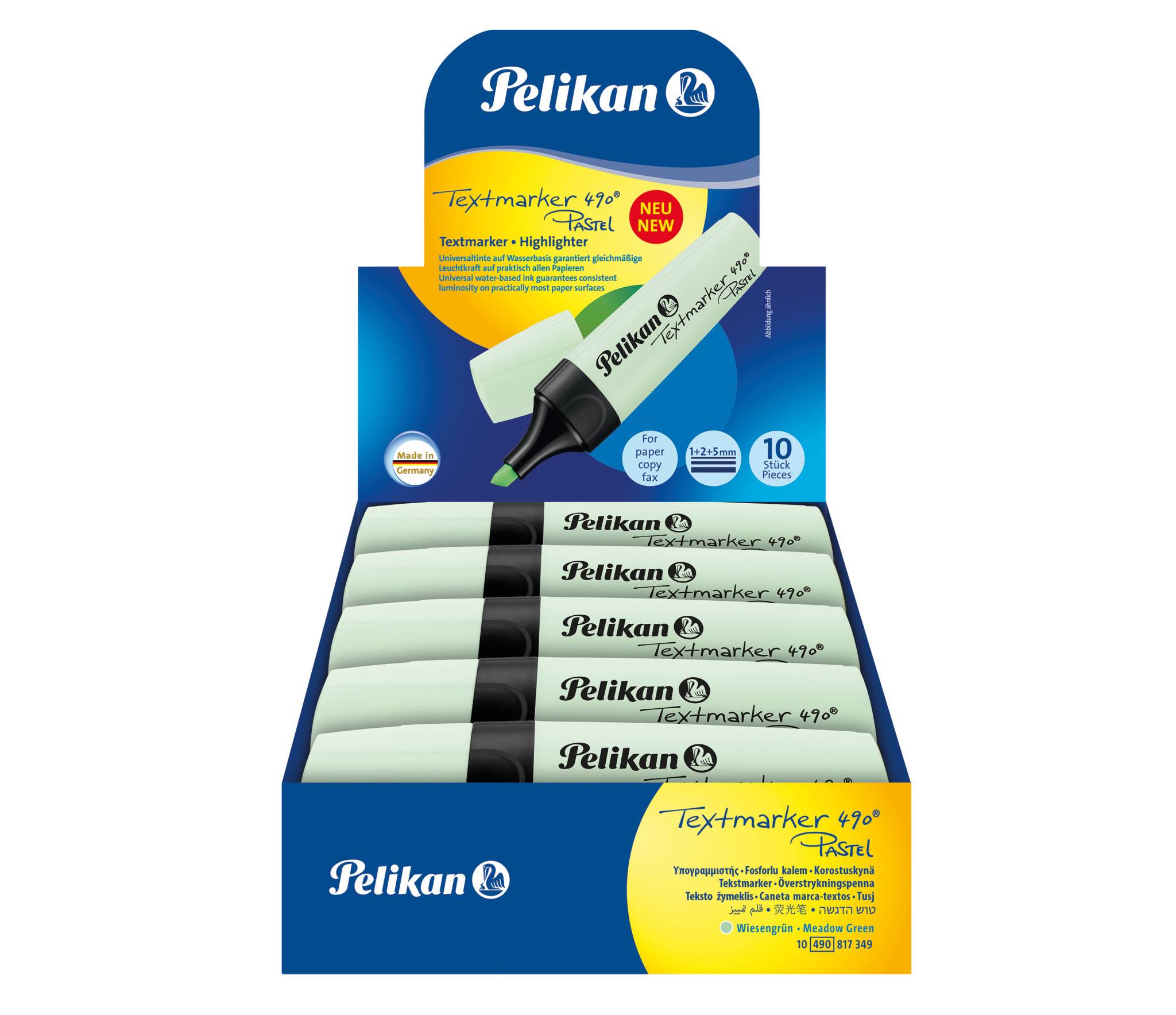 Pelikan 817349, 10 Stück(e), Grün, Meißel, Grün, Deutschland, Box