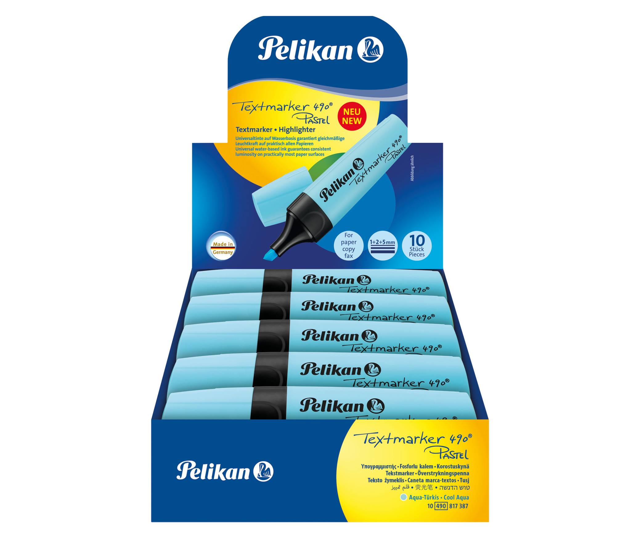 Pelikan 817387, 10 Stück(e), Blau, Meißel, Blau, Deutschland, Box