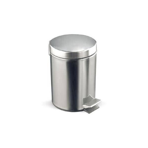 Tret-Abfalleimer Glanzstahl silber 3 Liter