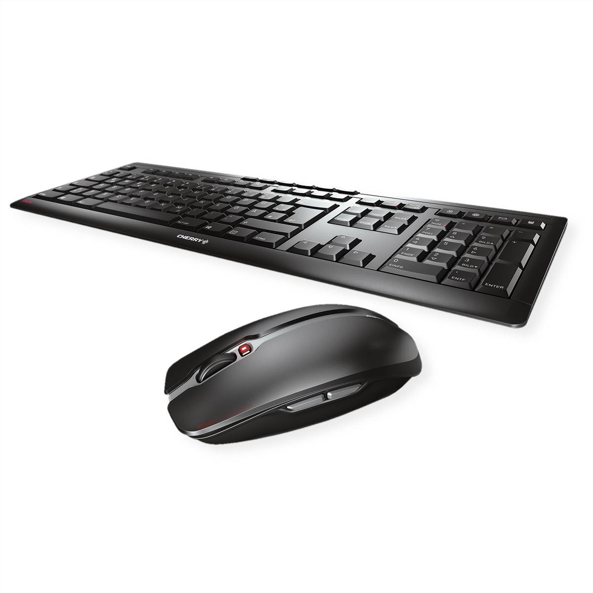 Cherry Tastatur-Maus Set STREAM Desktop, wireless, schwarz