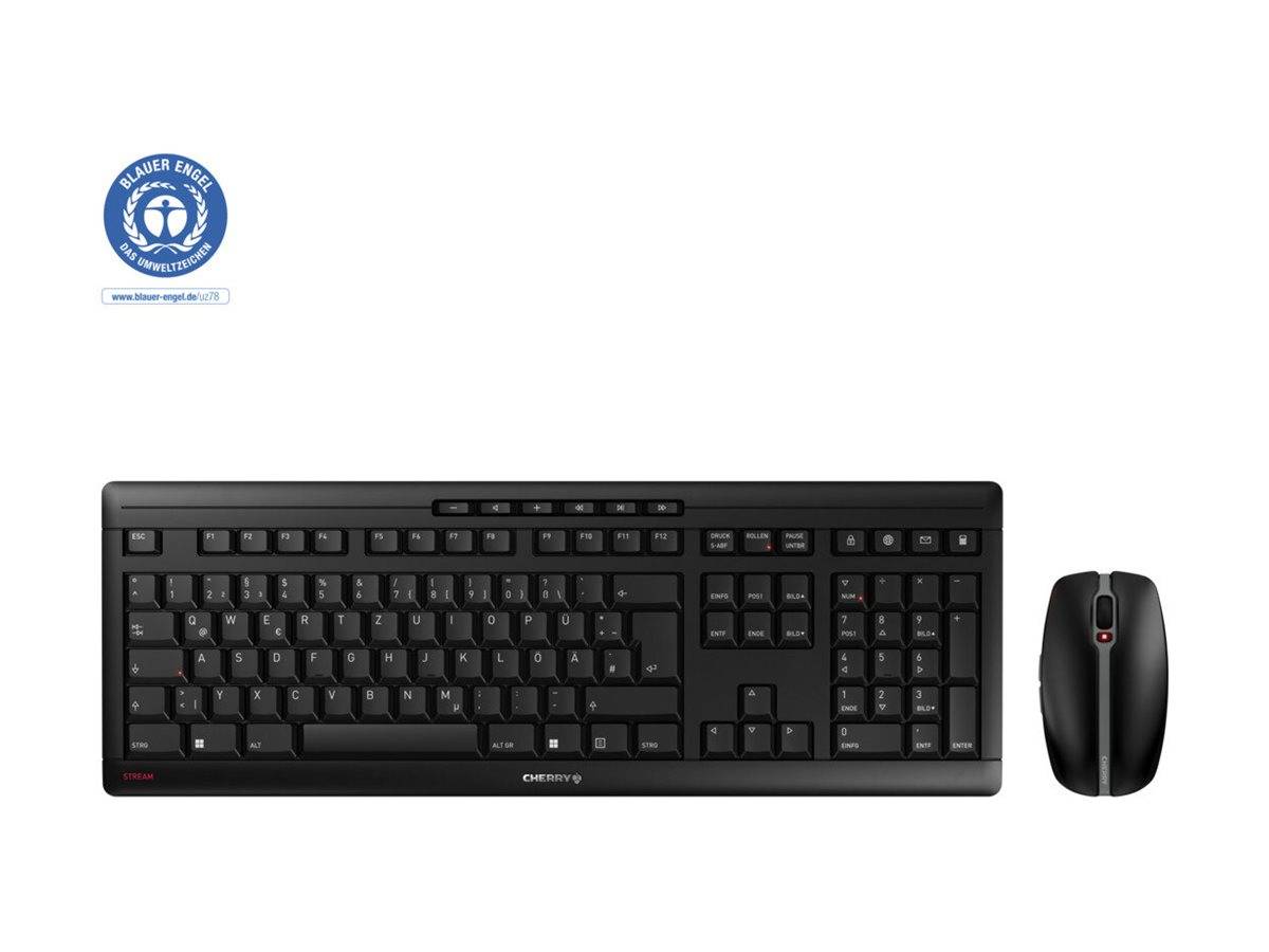 Cherry Tastatur-Maus Set STREAM Desktop, wireless, schwarz