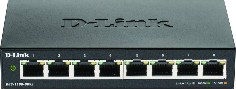 DLink Deutschland 8-Port Gigabit SmartSwitch DGS-1100-08V2/E